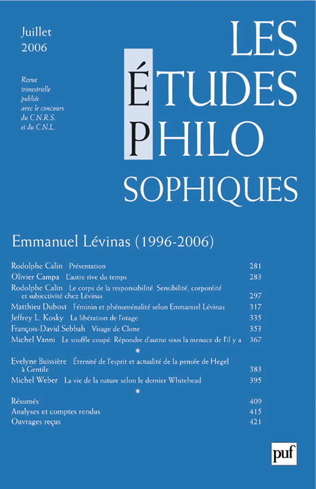 études philosophiques 2006, n° 3