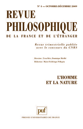 Revue philosophique 2009, t. 134 (4)
