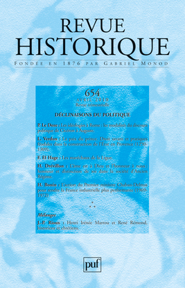 Revue historique 2010, n° 654