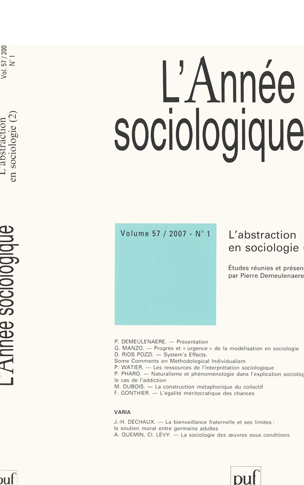 année sociologique 2007, vol. 57 (1)