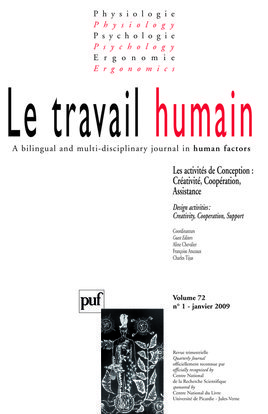 travail humain 2009, vol. 72 (1)