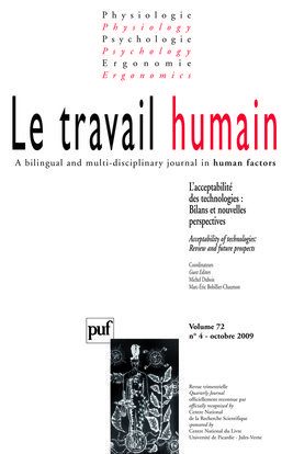 travail humain 2009, vol. 72 (4)