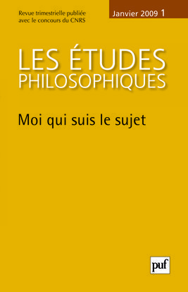 études philosophiques 2009, n° 1