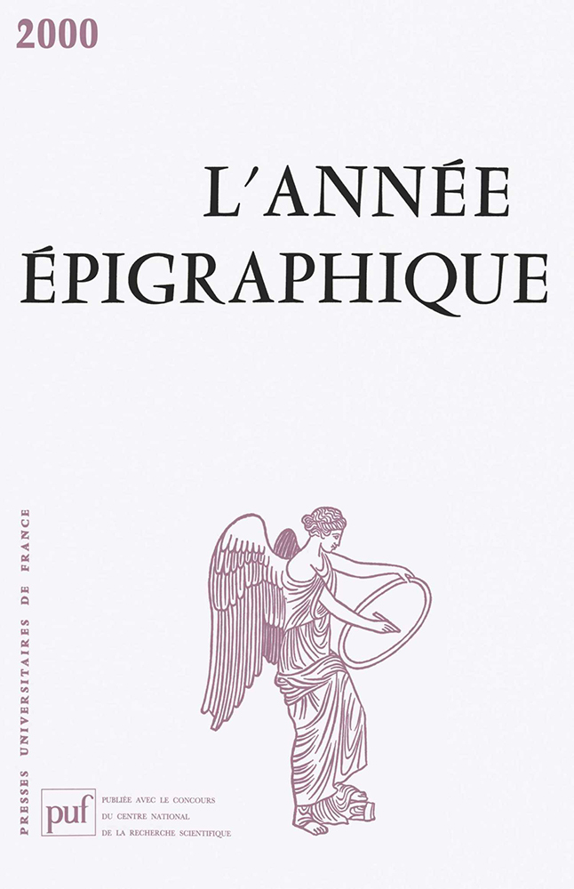 L'Année épigraphique, vol. 2000
