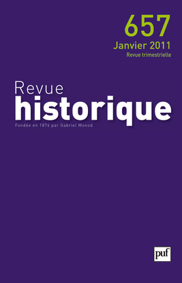 Revue historique 2011, n° 657