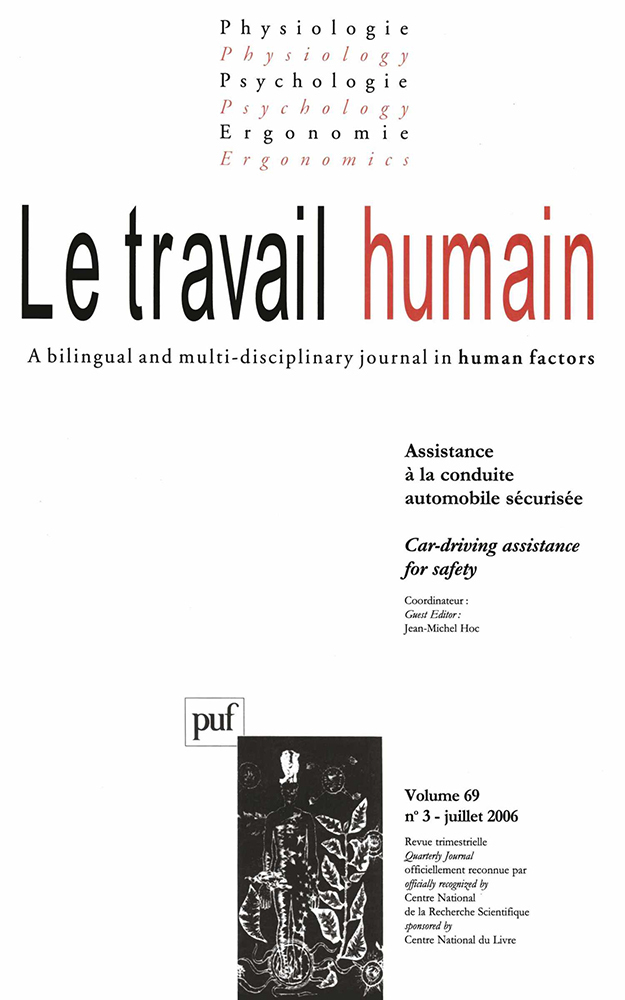 travail humain 2006, vol. 69 (3)