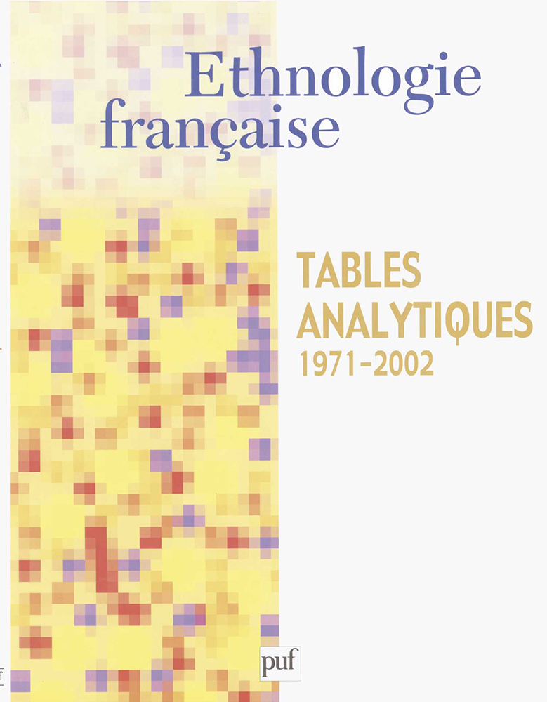 Ethnologie française 2003 - Hors-Série