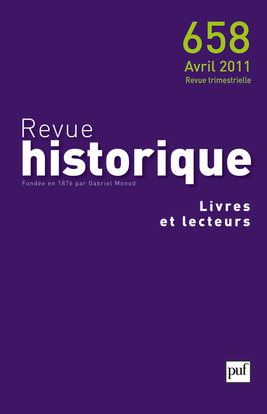 Revue historique 2011, n° 658