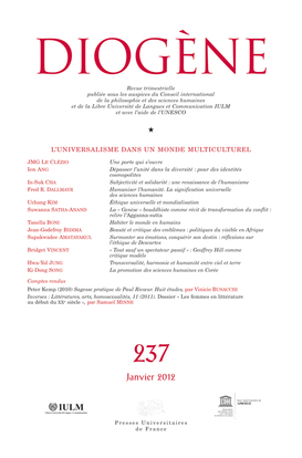 Diogène 2012, n° 237