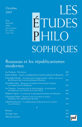 études philosophiques 2007, n° 4
