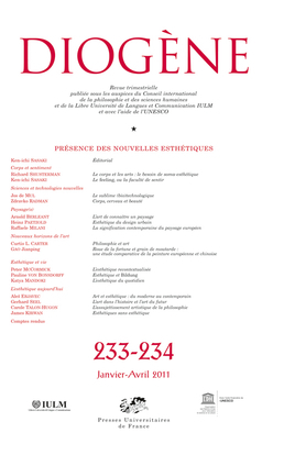 Diogène 2011, n° 233-234