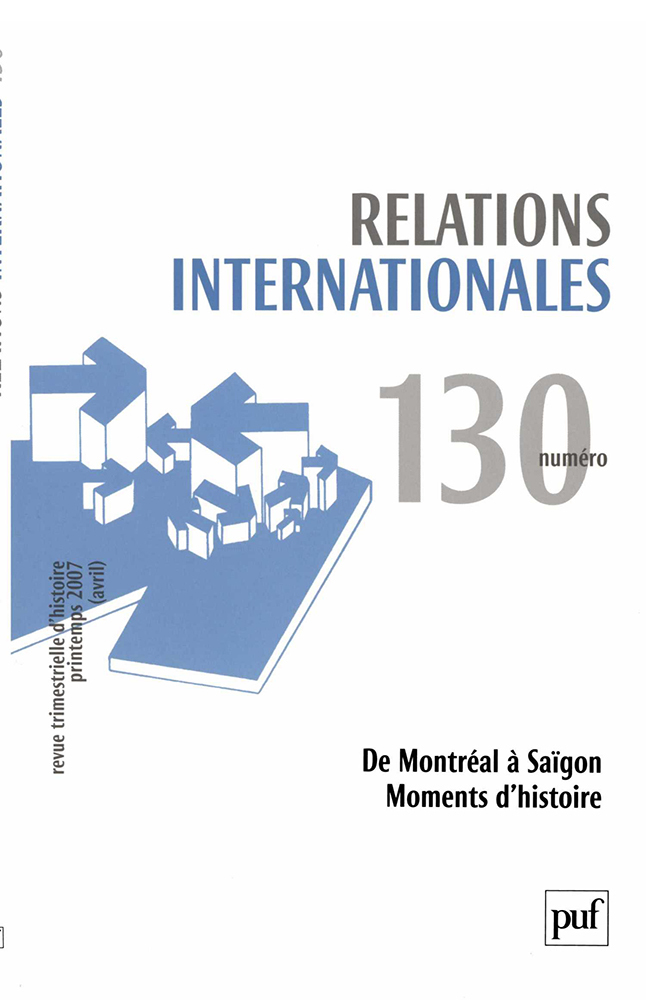 Relations internationales 2007, n° 130