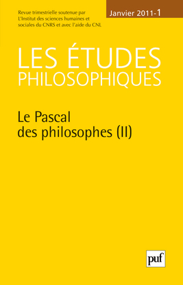 études philosophiques 2011, n° 1