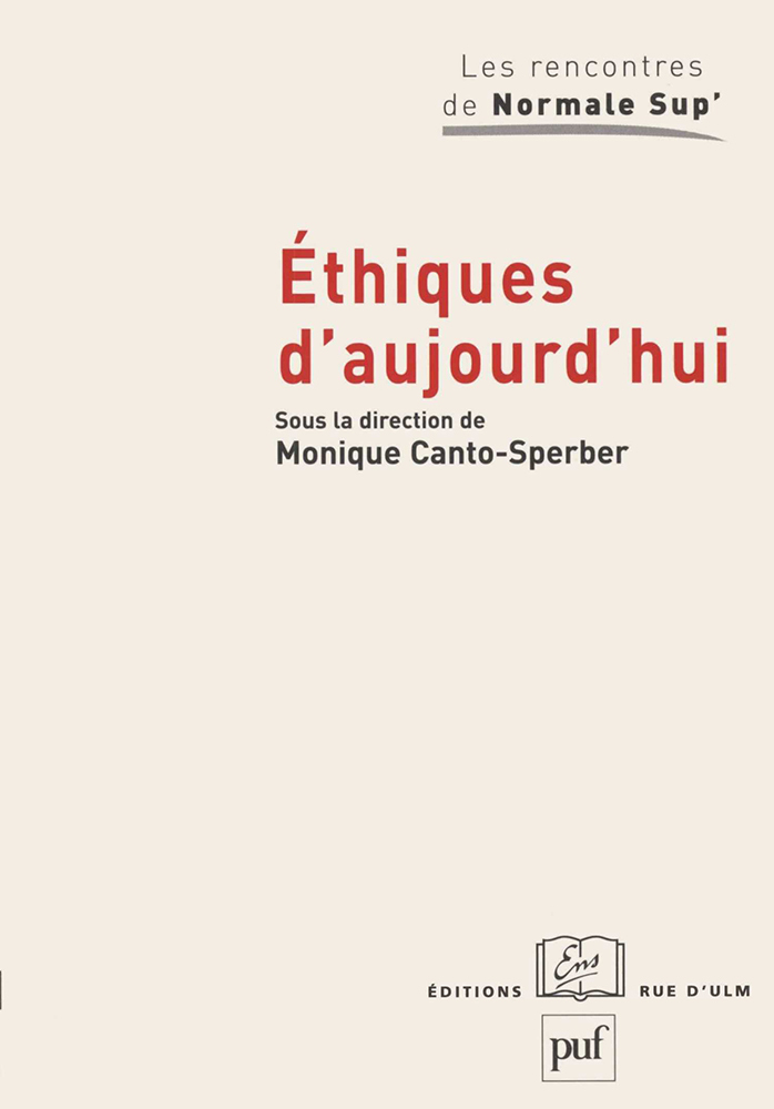 Éthiques d'aujourd'hui. Séminaire 1
