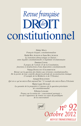 RFDC 2012, n° 92