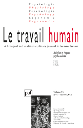 travail humain 2011, vol. 74 (4)