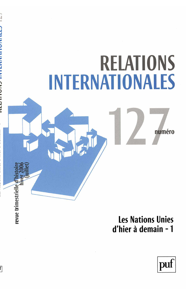 Relations internationales 2006, n° 127