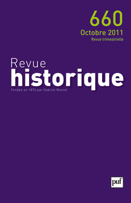 Revue historique 2011, n° 660