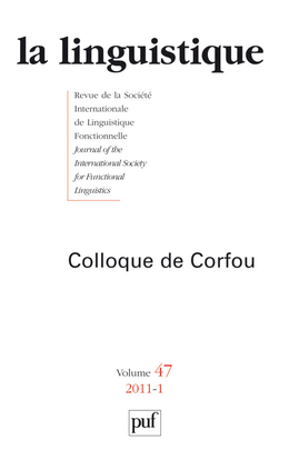 linguistique 2011, vol. 47 (1)