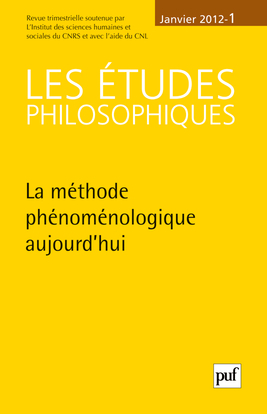 études philosophiques 2012, n° 1