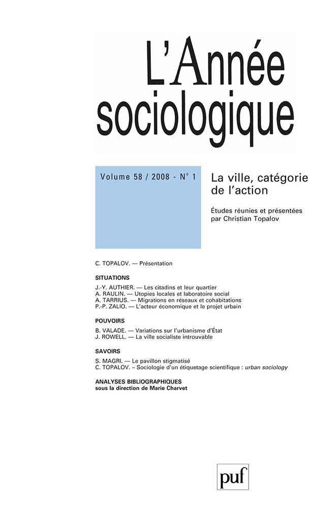 année sociologique 2008, vol. 58 (1