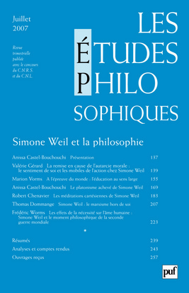 études philosophiques 2007, n° 3