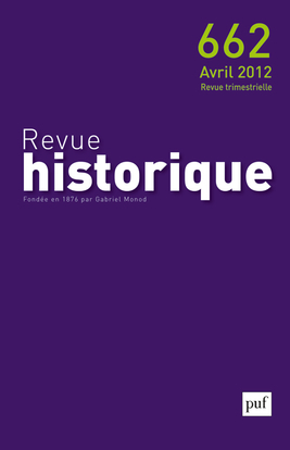 Revue historique 2012, n° 662