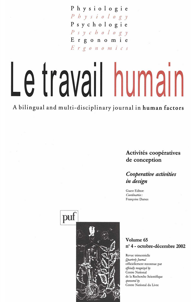 travail humain 2002, vol. 65 (4)