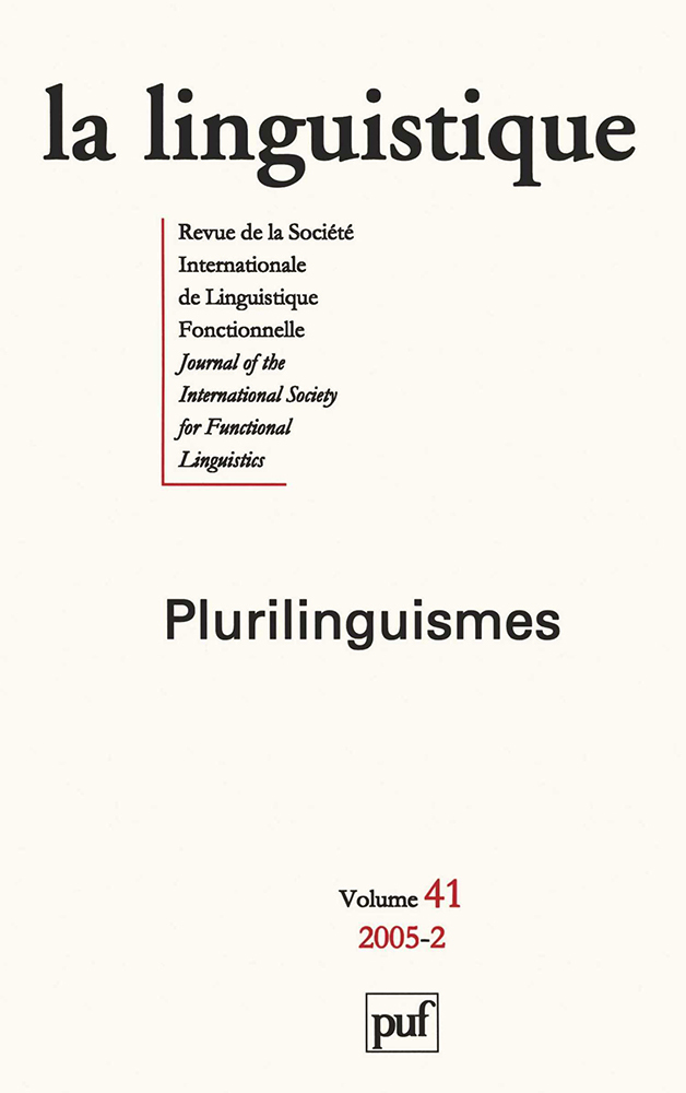 linguistique 2005, vol. 41 (2)
