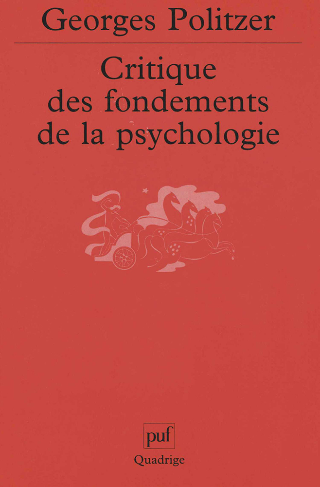 Critique des fondements de la psychologie