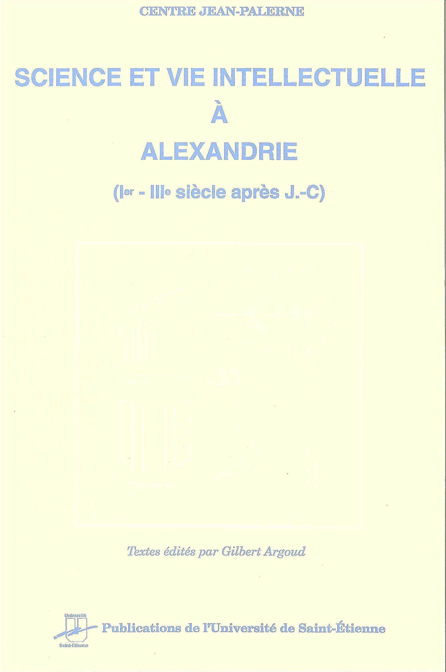 Science et vie intellectuelle à Alexandrie
