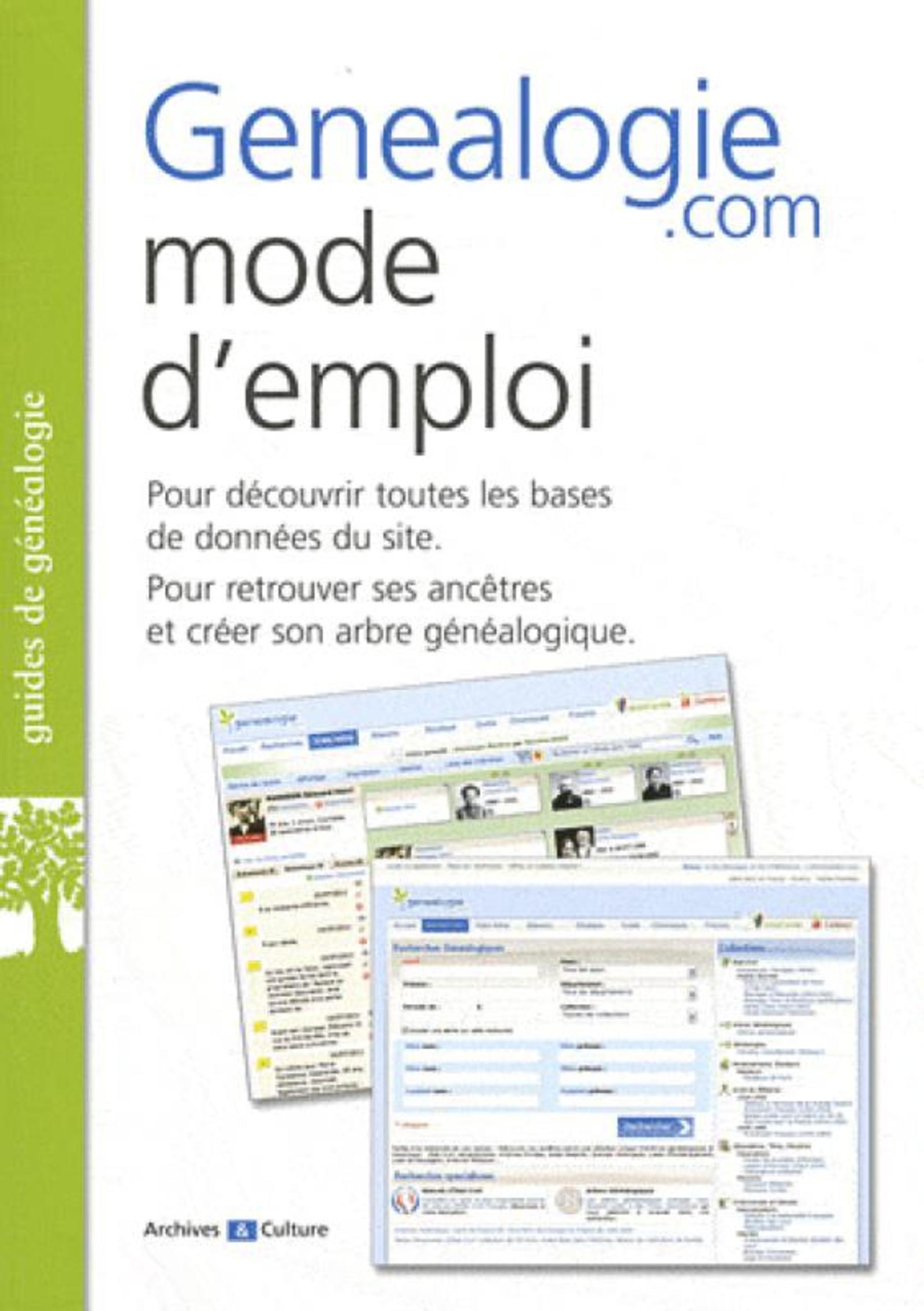 GENEALOGIE.COM MODE D EMPLOI   POUR DECOUVRIR TOUTES LES BASES DE DONNES DU SITE
