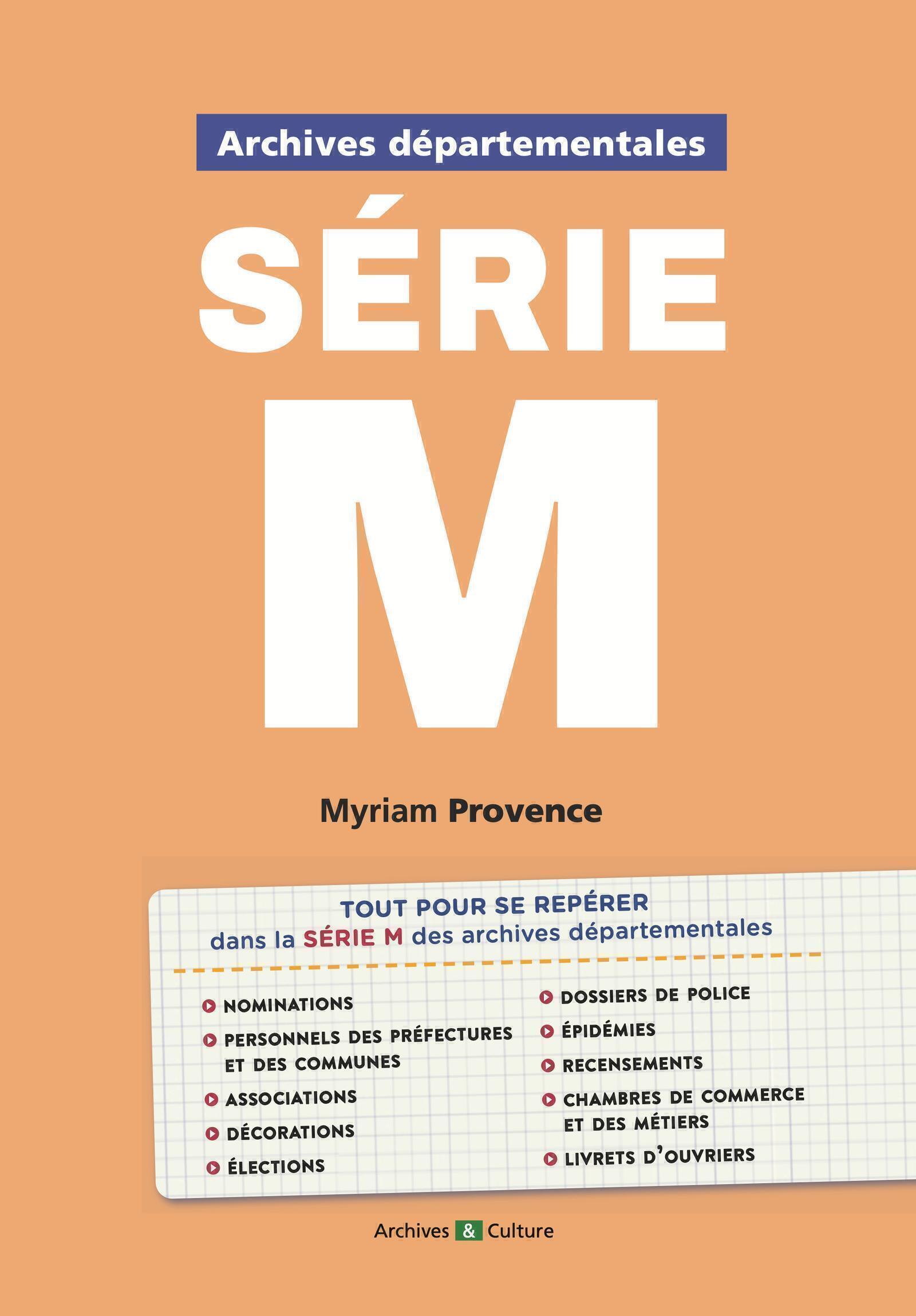 Archives départementales : série M