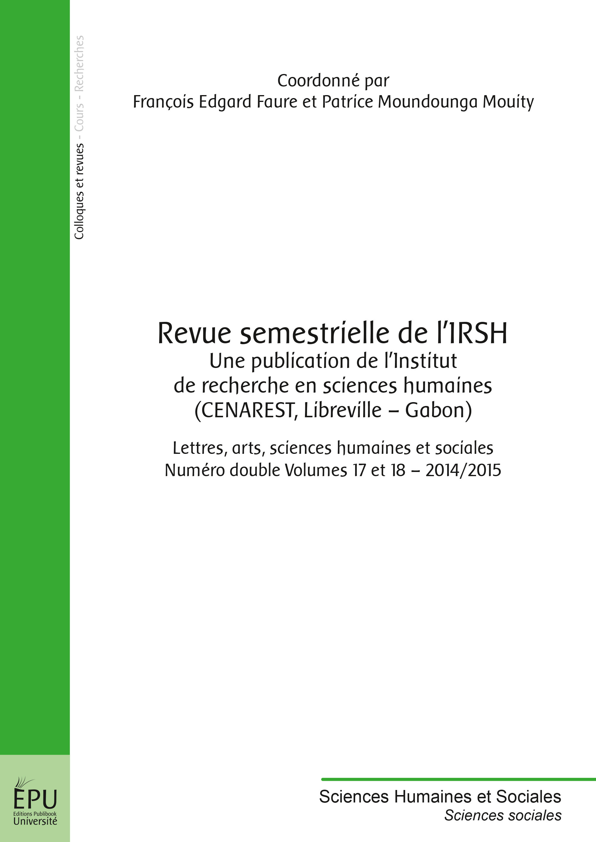 Revue semestrielle de l'IRSH - Tome 1