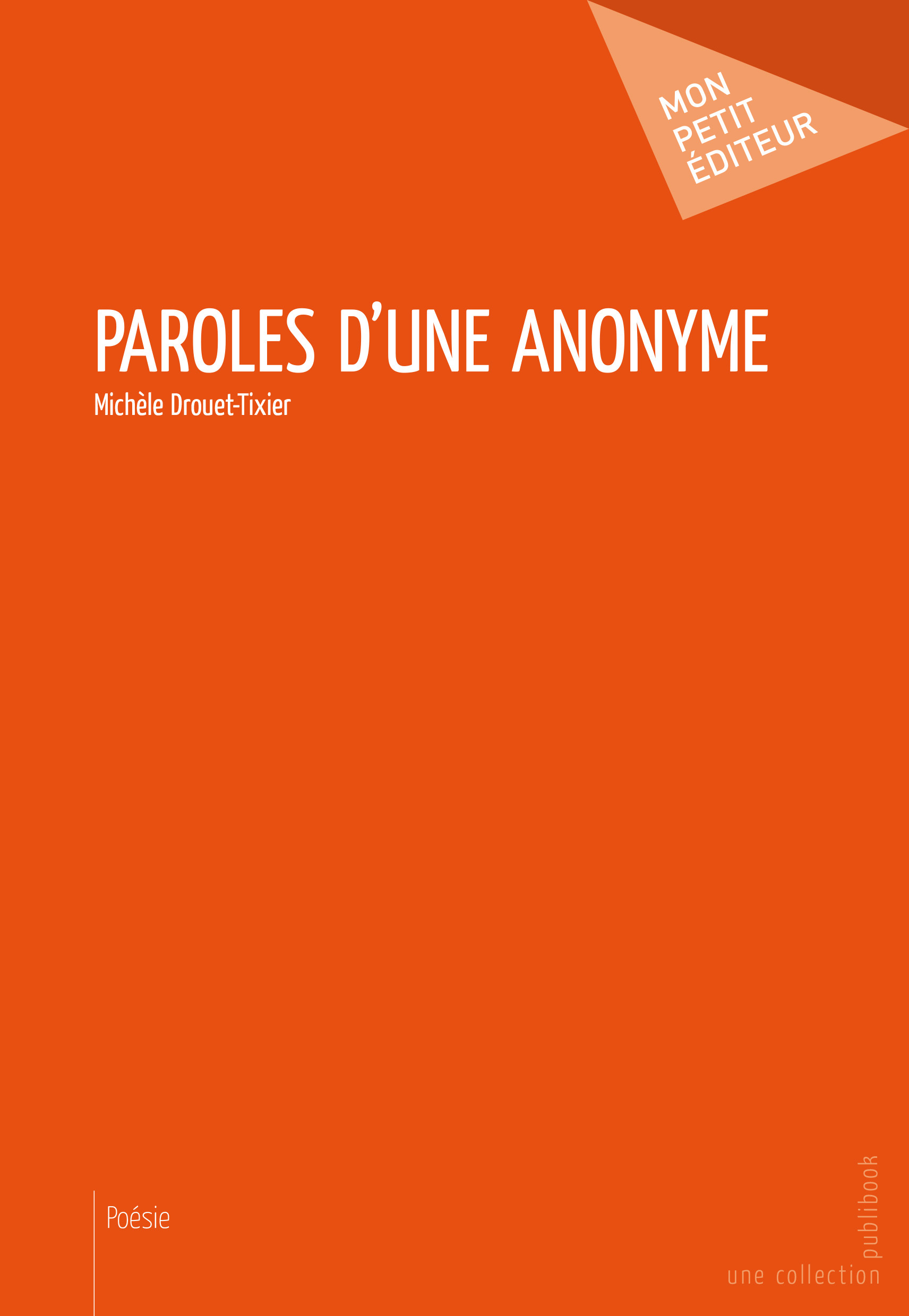 PAROLES D'UNE ANONYME