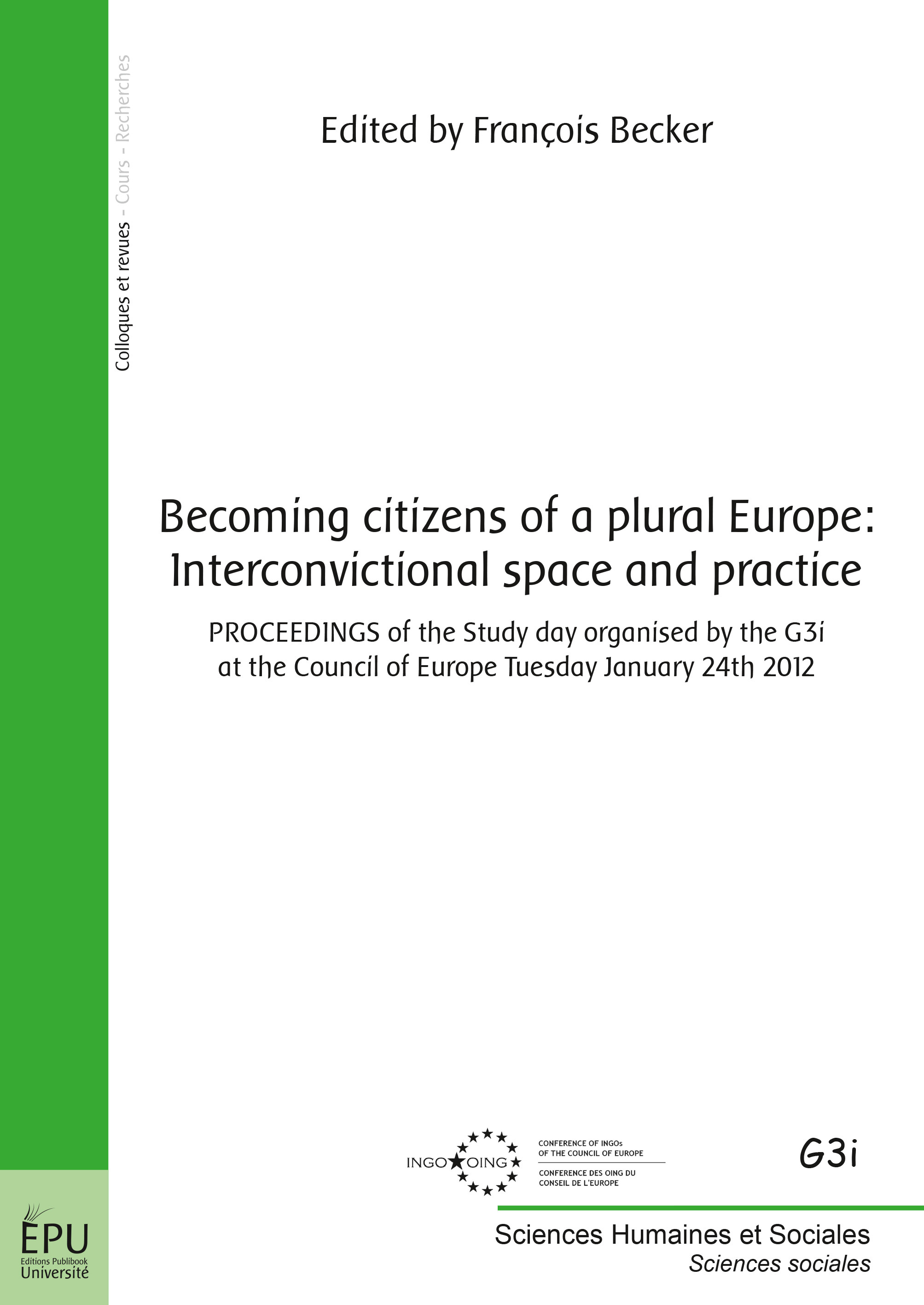 Becoming citizens of a plural Europe - interconvictional space and practice