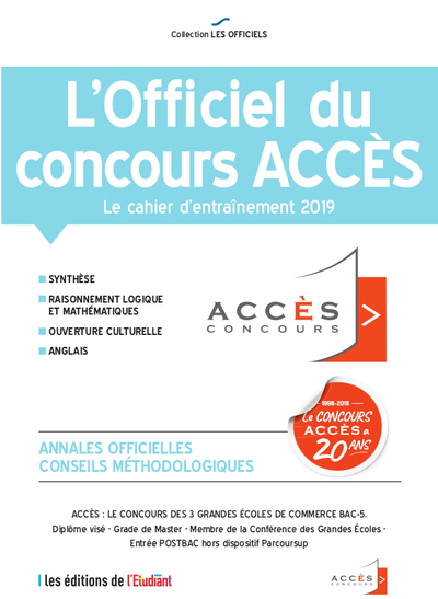 l'Officiel du concours Accès 2019
