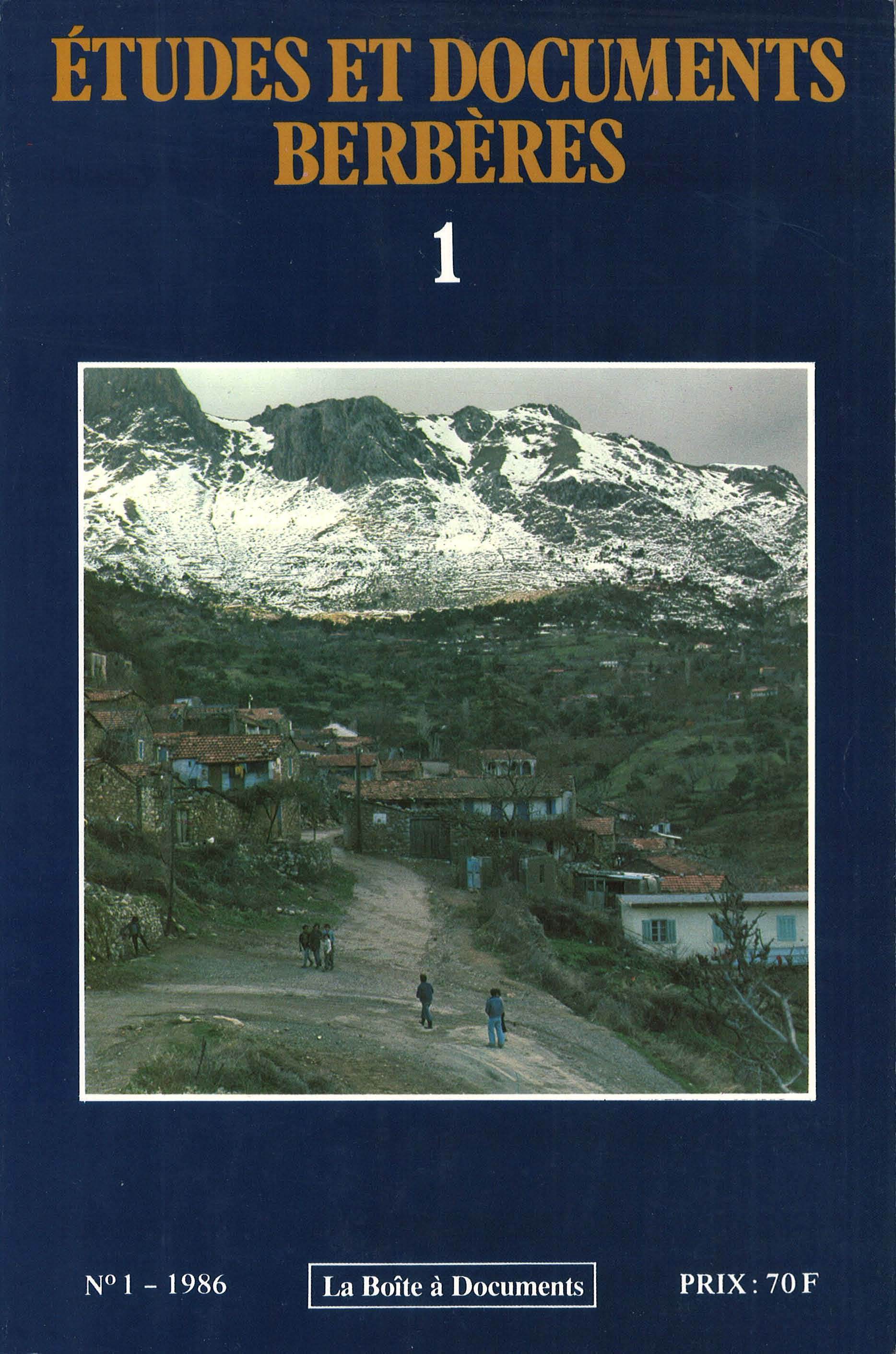 Etudes et Documents Berbères
