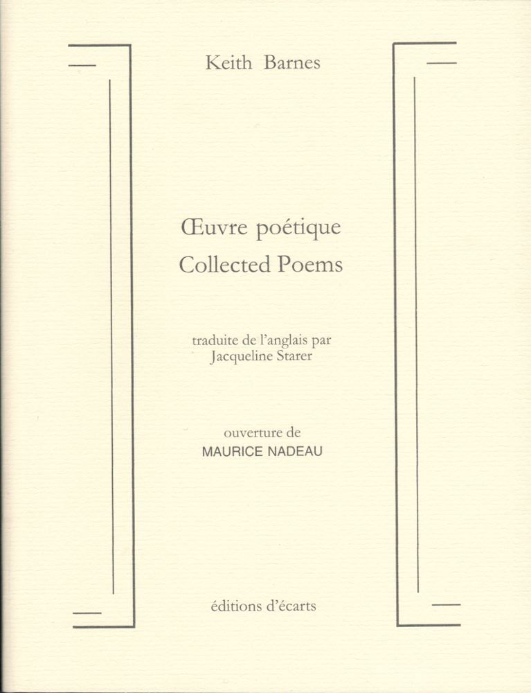 Oeuvre poétique - Collected Poems