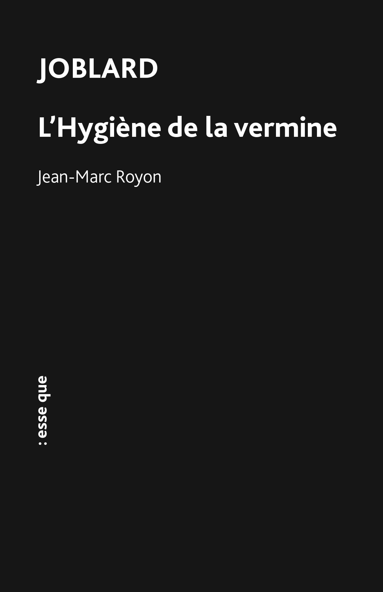 Joblard l'hygiène de la vermine