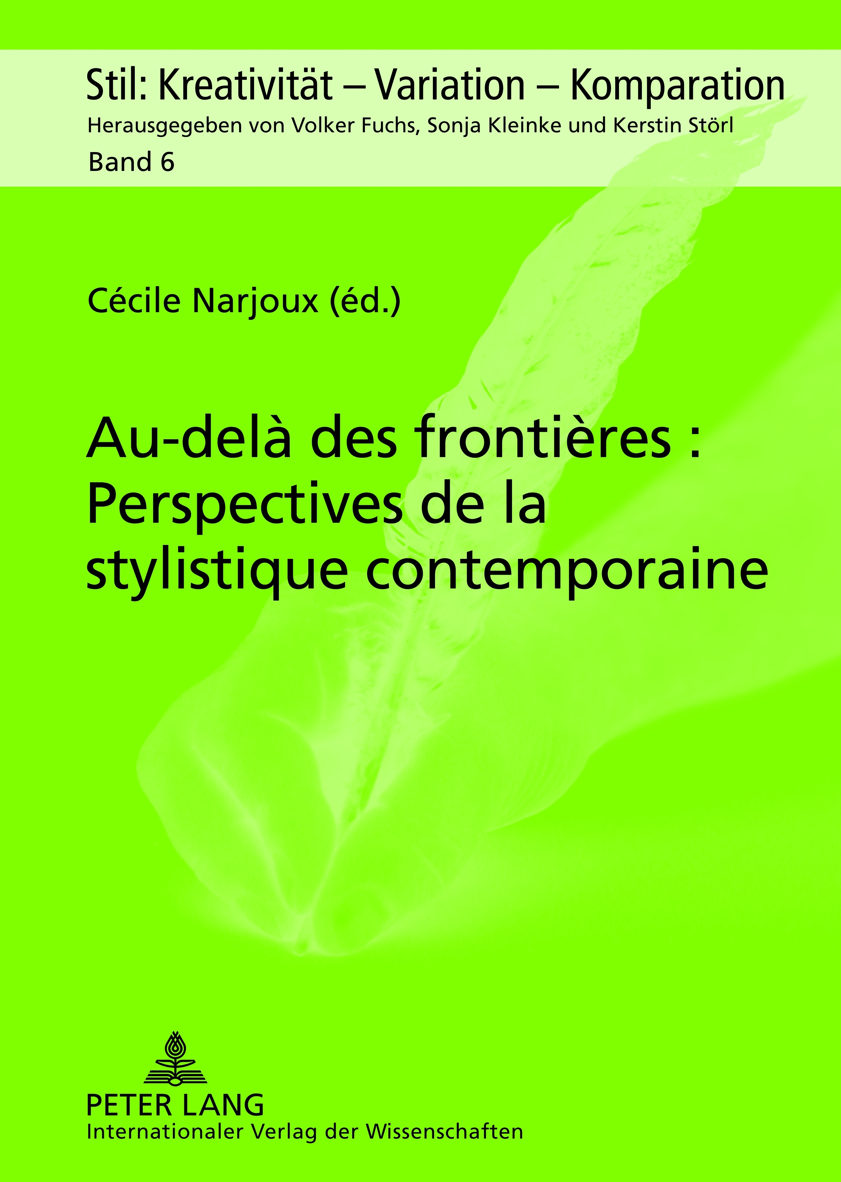 AU-DELA DES FRONTIERES : PERSPECTIVES DE LA STYLISTIQUE CONTEMPORAINE