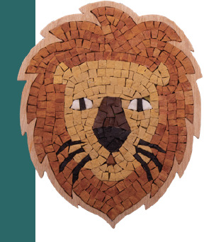 Kit Mosaîque complet 100 naturelles  Visage Lion Cadre Spécial   MOSAIC BOX