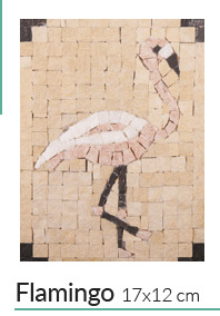 Kit Mosaîque complet 100 naturelles  Flamant rose  MAXI 17x12 MOSAIKIT