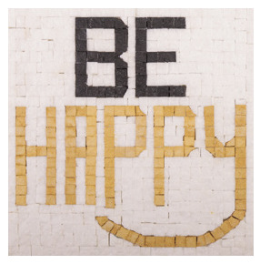 Kit Mosaîque complet 100 naturelles  Be Happy Mantra  GEANT 20x20 MOSAIKIT