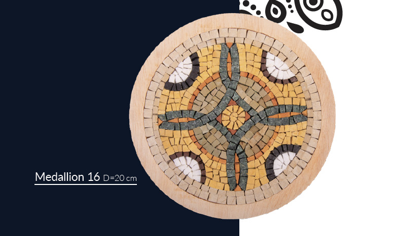 Kit Mosaîque complet 100 naturelles  Mandala 16   20 MOSAIC BOX