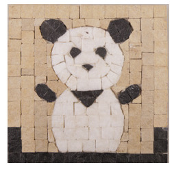 Kit Mosaîque complet 100 naturelles  Panda  MINI 12x12 MOSAIKIT