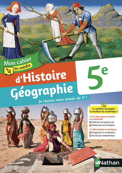 Mon cahier bi-média d'Histoirstoire Géographie 5e- Cahier de l'élève - 2021
