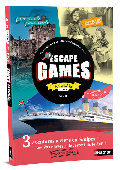 Pochette Escape game Anglais - Cycle 4 - A2 &gt; B1