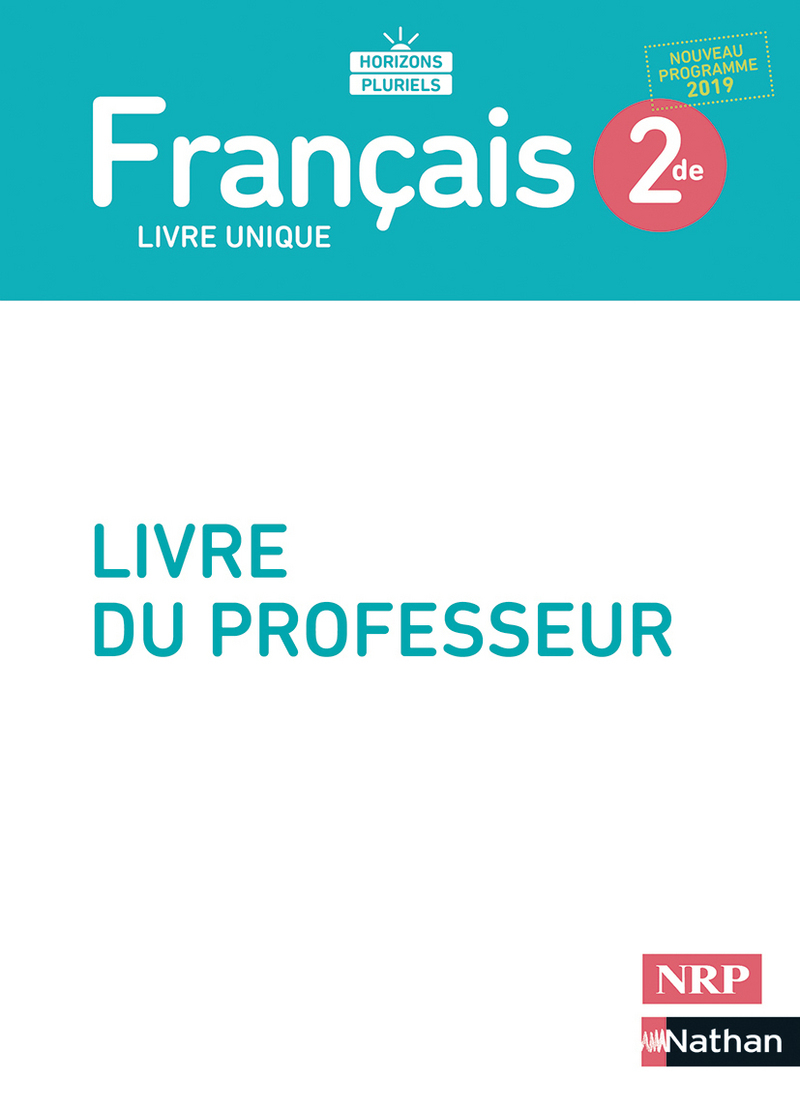 Français 2de - Livre professeur - 2019