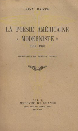 LA POESIE AMERICAINE MODERNISTE
